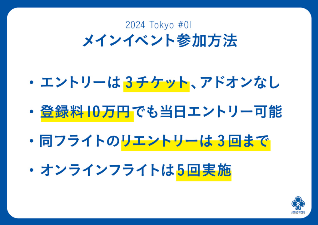 メインイベントの参加方法